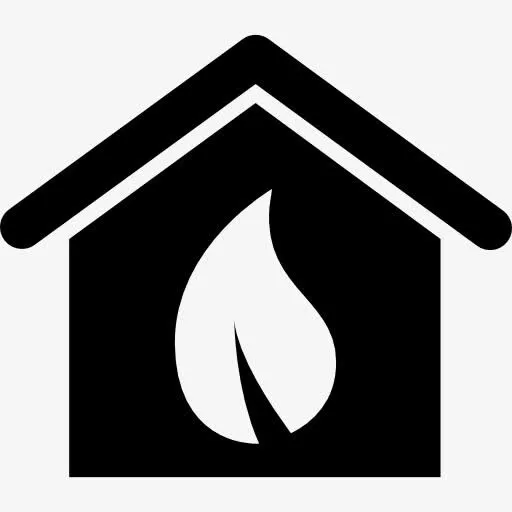 生态住宅与叶象征图标免抠