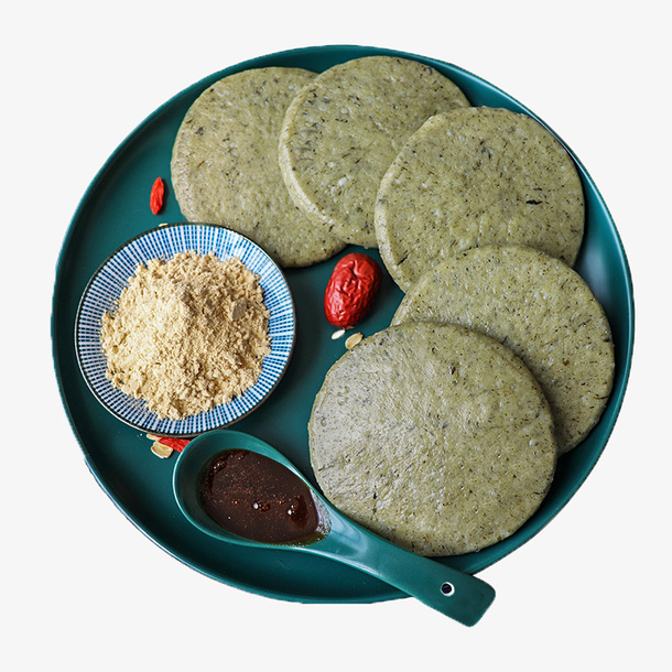 蒿草糯米糍粑免抠