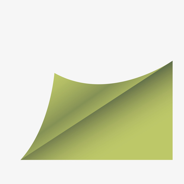 绿色手绘的纸张装饰免抠