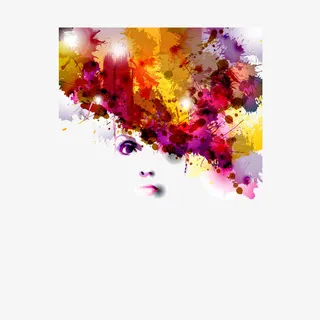 秋季的树叶颜色与五官免抠