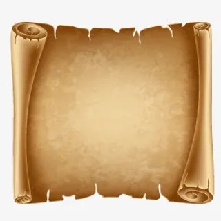 咖啡色褐色木质感卷轴纸张免抠