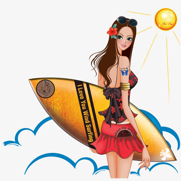 韩国时尚人物插画png图片免抠