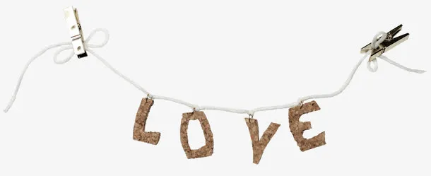 绳子串起来的LOVE免抠