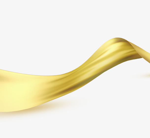 金色丝带背景插画元素丝绸党务党政