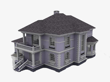 别墅装修3D效果图免抠