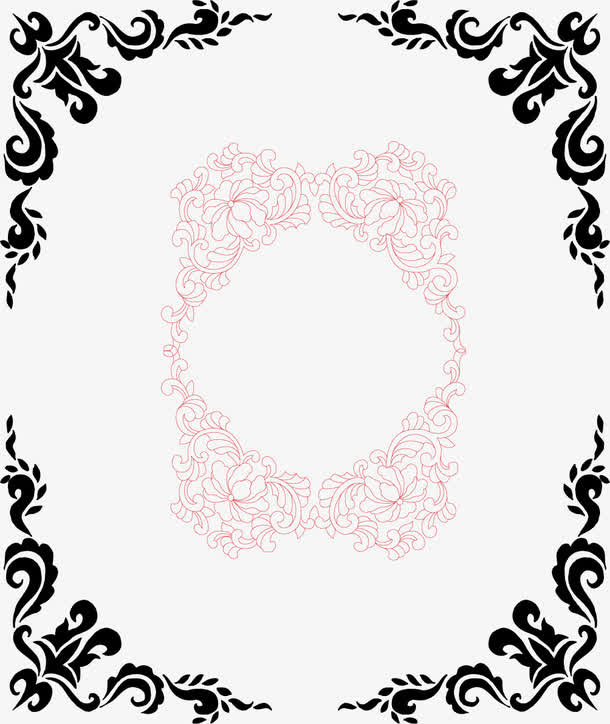 欧美png古框免抠