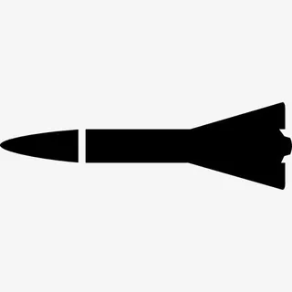 导弹武器的轮廓侧面图标免抠