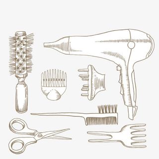 矢量手绘吹风机免抠