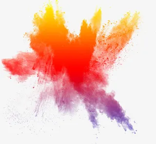 多种颜色墨迹散落烟雾效果免抠