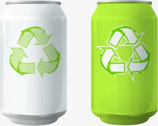 矢量手绘可回收易拉罐免抠