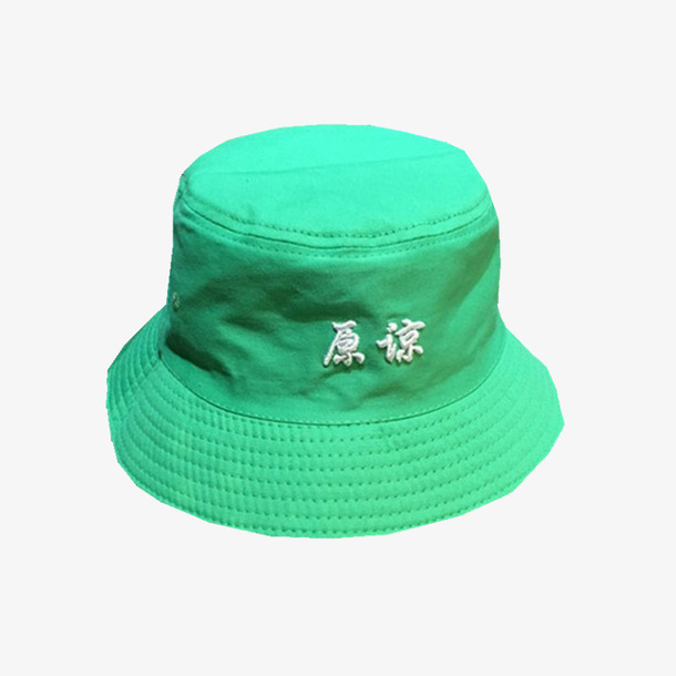 绿色渔夫刺绣原谅帽免抠