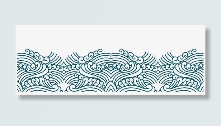 海浪底纹装饰免抠