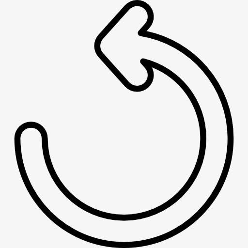 圆形箭头的轮廓图标免抠