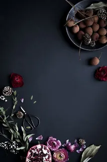 深色花卉食物印刷背景海报高清