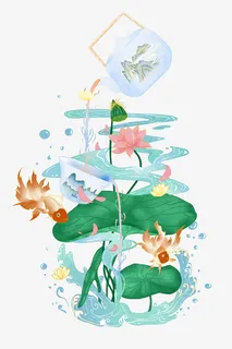 国潮风元素装饰免抠