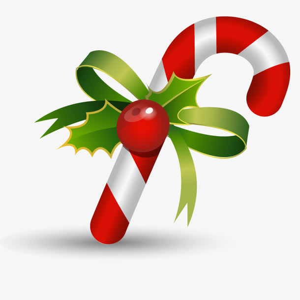 拐杖蝴蝶结糖免抠