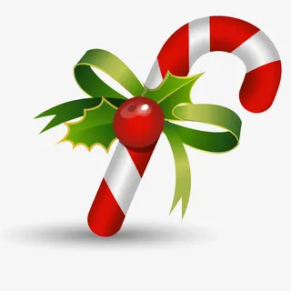 拐杖蝴蝶结糖免抠