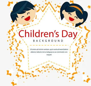 星星形状的儿童节背景