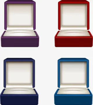 矢量珠宝首饰盒免抠