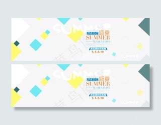 夏日淘宝背景海报