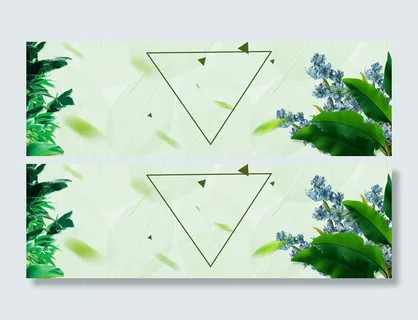 春季上新几何绿叶纹理绿banner高清 春季上新几何绿叶纹理绿banner高清