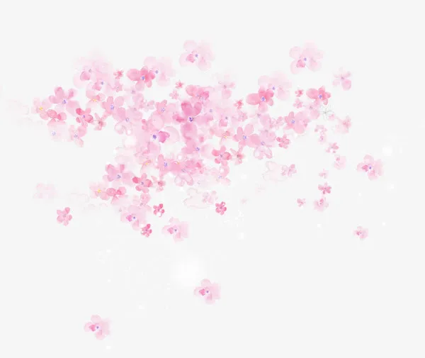 粉色飞舞花瓣免抠