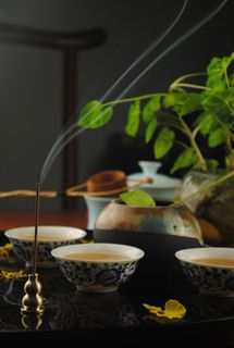 茶水烟雾中国风背景高清