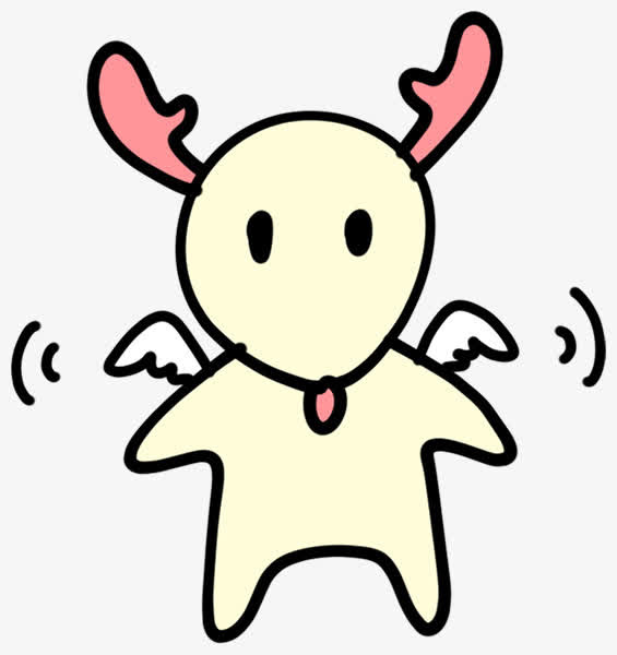 手绘小鹿免抠