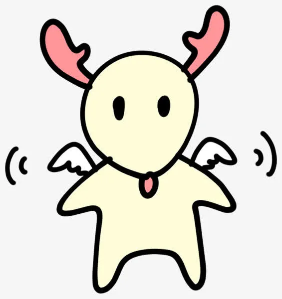 手绘小鹿免抠