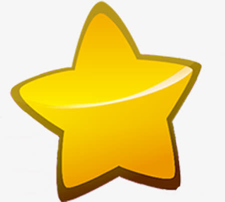 手绘开学季黄色星星免抠