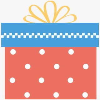 手绘卡通红色礼盒礼包免抠