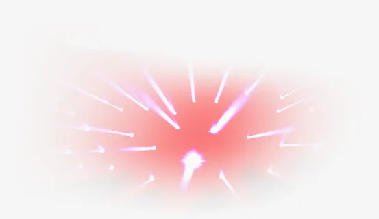 红色光晕白色放射性光免抠