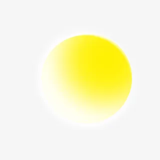 柔和黄色圆月免抠