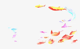 多彩鱼群（1500*929）免抠