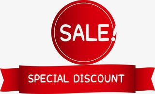 特价促销红色标签免抠