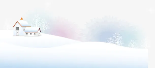 冬季房屋矢量雪域素材免抠