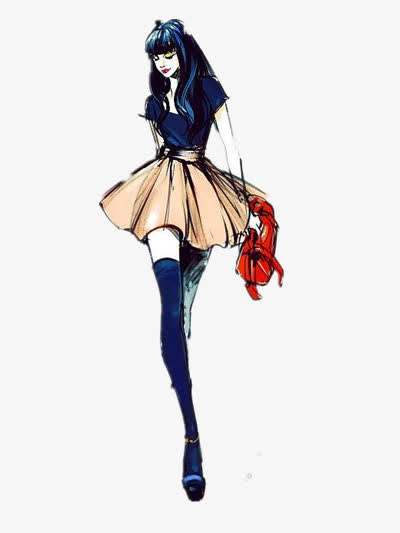 长靴女孩免抠