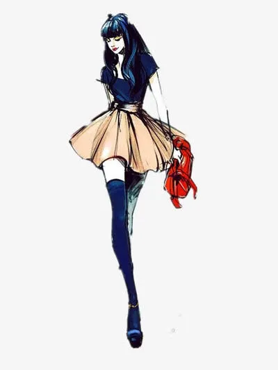 长靴女孩免抠