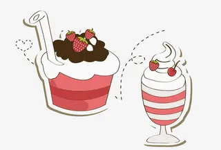 卡通手绘冷饮免抠