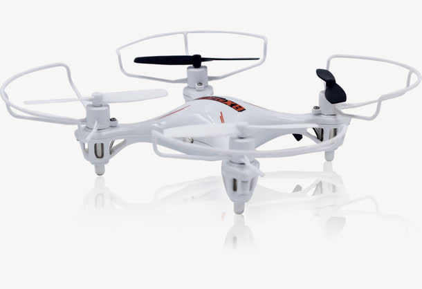 实物白色带护翼四轴飞行器免抠免抠