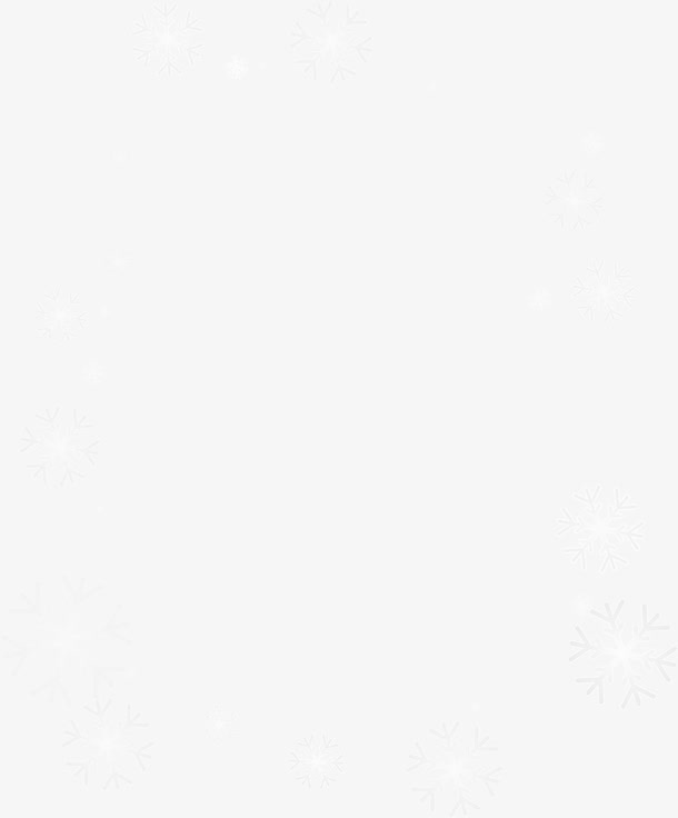 白色清新雪花免抠