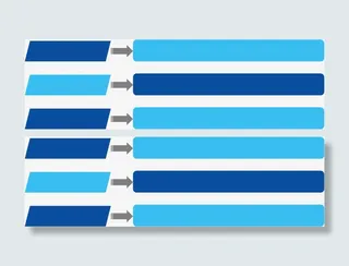 蓝色方框流程图免抠