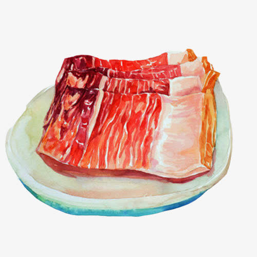 腊肉手绘画素材图片免抠