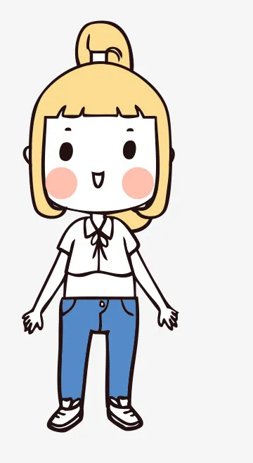 人物手绘插画可爱素材11免抠