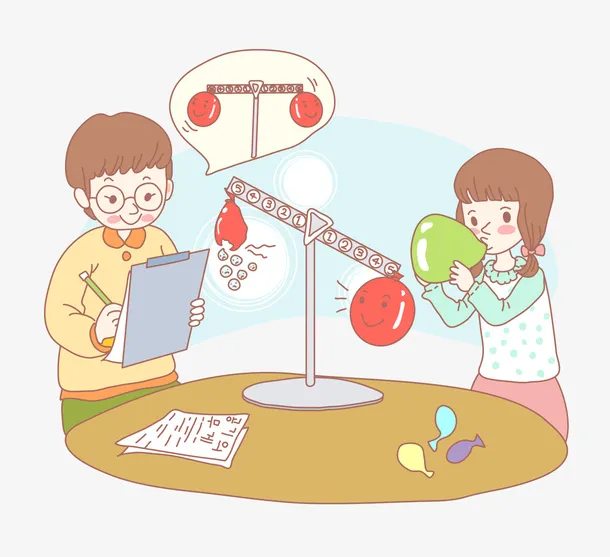 做化学实验的学生卡通图免抠