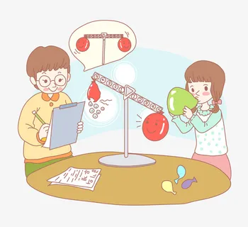 做化学实验的学生卡通图免抠