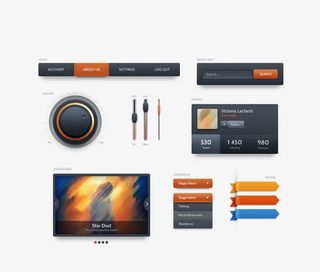 深色媒体网站UI套免抠