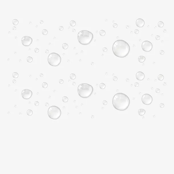 玻璃透明水珠免抠