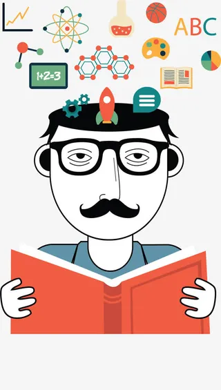 学习过程的大脑模式免抠