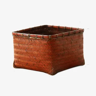 竹编收纳箱免抠